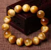 Natural Multicolor Tigers Eye Round Gemstone Beads Armband 75039039 AAA1335894