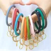 Silica Gel Key Ring Ring Pullochain Bracelet Keychain Silicone Wristband Trendy Simple redond círculo unissex portátil Durável