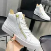 Manlig plattform mode bekväma dubbla blixtlås sneakers casual utomhus martin stövlar herr märke hög topp snakeskin sneakers storlek 35-46 zx