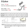 Eilyken Silver Crystal Sexy Sandals Women Summer Ankle Lace-Up Open Toe Thin High Heel Sandals Wedding Dress Shoes 220516