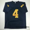 CUSTOM New JIM HARBAUGH Michigan Blue College Maillot de football cousu avec n'importe quel nom et numéro