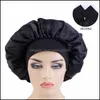 Cappelli bernomici di berretto/skl cappelli sciarpe guanti accessori di moda berretti regolabili donne grandi raso largo notte laterale sonno puro colore rotondo