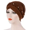 Femmes de haute qualité Scarpe Scarpe Turban Braid Hijab Turbans Stretchy Muslim Headscarf Bonnet Hat Africain Ready