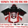 Injection Body For DUCATI 748S 853S 916S 996S 998S 94-02 167No.88 748 853 916 996 998 S R 94 95 96 97 98 748R 853R 916R 996R 998R 1999 2000 2001 2002 OEM Fairing white black