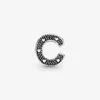 925 Sterling Silver Ciondola il fascino della lettera dell'alfabeto Charms Bead Fit Pandora Charms Bracciale Accessori per gioielli fai da te