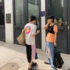 Outdoor-Taschen Frauen Ins Wind Transparent Mesh Single Umhängetasche All-Match Shopping Strandnetz Bagoutoor