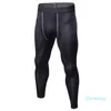 Herrbyxor herr mode fasta färger svettsäkra snabba torra andningsbara sport leggings komprimering tight joggar fitness byxor