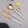 Наборы посуды 4pcs Silver Western Set из нержавеющей стали вилка вилки.