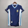 Retro 1986 Argentina fotbollströja Maradona CANIGGIA 1978 1996 Fotbollströja Batistuta 1998 RIQUELME 2006 1994 ORTEGA CRESPO 2014
