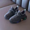 Baby Casual Non-Slip Soft Sole Running Shoes Barn Glowing Sneakers Children's Boys New Air Mesh Lightweight Breattable Sneakers G220527