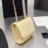 Wholesale Trend Classic Mini Flap Crossbody Bag Square Lambskin Candy Color Quilted Diamond Ridge Weave Gold Chain Adjustable Shoulder Strap Designer