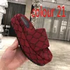 Zapatillas de playa moda Diseñador de fondo grueso Zapatos de mujer Alfabeto de dibujos animados dama Plataforma Tacones de cuero carta Diapositivas sexy Sandalias de tacón alto Tamaño grande 35-42