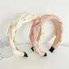 Fashion Women's Hair Accessories Fresh Color Headband Hand-woven Braided Hairband Girls Top Casual Turban