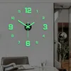 Duvar Saatleri Yaratıcı Aydınlık Saat Oturma Odası Diy Sticker Seleste Ev Dekorasyonu Büyük Saat 40cmwall Clockswall