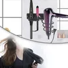 Wall Mounted Hair Dryer Holder Organizer Rack Straightener Stand Bathroom Shelf Storage Shelves Blower Accessories 220809