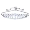 Luxe brillant goutte d'eau AAA Zircon Bracelet pour les femmes à la mode mariage mariée Vintage Bracelet bijoux accessoires