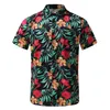 Casual shirts voor heren mannen Hawaiiaanse T-shirt T-shirt Holiday Summer Summer Beach Floral Blouse Tops Quick Drying Leisure Shirt Losse T-Shortmen's