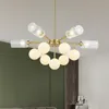 Pendant Lamps Artfan Chandelier Ceiling Lamp Luxury Morden City Dining Room Living All Copper Golden High Class GlassPendant