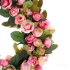 Dekorativa blommor kransar pion simulerad kranspografi rekvisita bröllop krans blomma hem dörr dekoration evenemang party leveranser Dekorativ