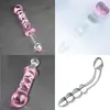 NXY Anal brinquedos femininos vidros de vidro de vidro g de massagem spot wand ânus plug plug plug de estimulação vaginal esferas de pênis bdsm sexo para mulheres 220510