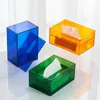 Posiadacz serwetki przezroczyste akrylowe pudełko na serwetki dom El El Creative Tissue Modern Storage Rack 220523
