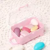 Akryl Clear Mini Rolling Travel Väska Candy Box Baby Shower Bröllop Favoriter Party Table Dekoration Tillbehör Gåvor GCB14906