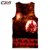 Hommes Creative Street Vêtements 3D Imprimé Château Drôle Débardeur Halloween Grande Taille Homme 6XL 220623