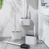 Vägg hängande tpr toalettborste med hållare set silikon borst för golv badrum rengöring rena hörn Skydda toaletten 2702 T2