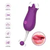 Sex toy s masager Massaggiatore Vibratore Divertimento privato Dolce segreto Leccare la lingua Flower Point Tide Pen Stimolazione del punto G Masturbatore femminile C1NX FUMB