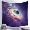 Serviette Textiles De Maison Jardin 150X130Cm Incroyable Nuit Ciel Étoilé Étoile Tapisserie 3D Imprimé Tenture Murale Image Bohème Plage Nappe Bla