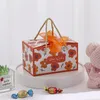 Present Wrap PCS Portable Box med band Bow Card Paper Creative Print Wedding Party Candy Boxgift