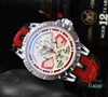 2022 Fashion Mens Watch Automatisch kwarts Hand Polshandwatch Roestvrij staal Hoogwaardige lederen band Multifunctioneel waterdicht