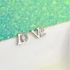 Colares pendentes Moda Moda Crystal Crystal Letter Love Piercing Stud Brincos para mulheres meninas Casamento Jóias da festa da moda Pendientes eh