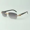 Bouquet Diamond buffs Sunglasses 3524012 with Natural black textured buffalo Horn and Lens 3.0 Thickness