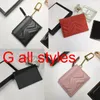 wholesale Designer Womens Card Holder Men mini Short canvas Wallet Case Purse Quilted Genuine Leather Purses Mens Key chain Credit Coin