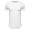 T-shirts Koreansk stil Slim Body Solid Färg Män Sommar 2022 Cool Short Sleeve T-shirt O-Neck Collar Fashion Tops för Man Tees