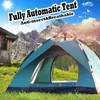 3-4 Person Outdoor Camping Tents Automatic Pop Up Tents Throw 4 season Tents Large Tent Sun Shelters For Big Family Hiking Beach H220419