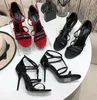 2023SS Lace up High Heels Casual Sexy Shoe Pullover Solid Color with Letter Icon High Heels Womens Fashion Trendy Shoes UER35-40