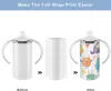 Stock 12 OZ Sublimation White Blank Straight Sippy Cup,Insulated Stainless Steel Tumblers with Screw-ON LIDS PRO232