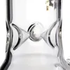 Elegante cachimba de vaso de 10 pulgadas con boquilla negra, percolador de vástago inferior difuso, junta hembra de 14 mm