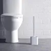 Epacket Toilet brush leakproof with base silicone toilet flat head flexible soft brushes7989447