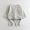 Fashion Spring Baby Toddler Girl Kleding Solid Sets For Boy Long Sleeve Newborn Girls Set Child Casual Clothing Suit
