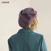 Uspop 2019 Neue Mode Sommer Berets Vintage Einfarbig Dünne Gestrickte Mütze Frauen Baumwolle Hut Weibliche Atmungs Frühling Hüte J220722