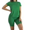 Plus size 3xl 4xl tracksuits sólidos mulheres shorts algodão dois pedaços conjuntos sweatsuits moda camisas curtas roupas casuais