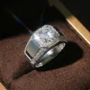 Обручальные кольца роскошные серебряные цвета мужчины кольцо годовщины подарки украшения объем продаж R6456Wedding WeddingWedding Edwi22