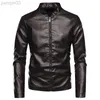 Jackets de couro masculinos maus jaquetas finas L220801