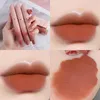 Dudak Parlatıcı 6 Renk Velvet Mat Uzun Süreli Solma Ruj Su Geçirmez Tint Kozmetik Kadın Sır Krem Makyajı