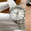 Moda Moda Automatyczne zegarek mechaniczny 28 mm Data Diamond Pierścień Diamentowy Pasek ze stali nierdzewnej Diamond Foldover Clap Ruch Sapphire Wysoka jakość 2022