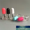 10pcs/lot Candy Colors Glass Square Nail Polish Oil Bottles In Refillable High Quality Cap with Brush Cosmetic Glass Package