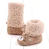 Botas Oto￱o Invierno Baby Infante para ni￱as Bi￱os Fuzzy First Walkers Anti-Slip Suele calientes Bototas